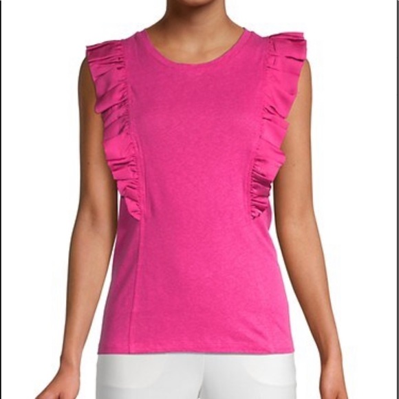 *SOLD* NWT BCBGMaxAzria Sleeveless Ruffle Top - Picture 1 of 5